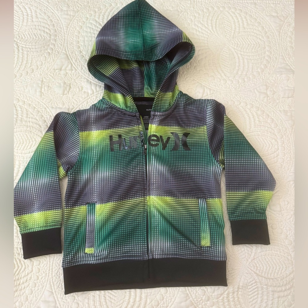Toddler Boy Hurley Jacket Zipper Hoodie Preschool 24M 2T Two Year Old Baby